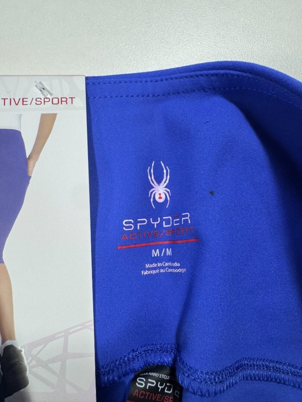 Spyder Active Sport Capri Leggings Women’s Medium Bright Blue High Rise Pockets - Picture 7 of 9